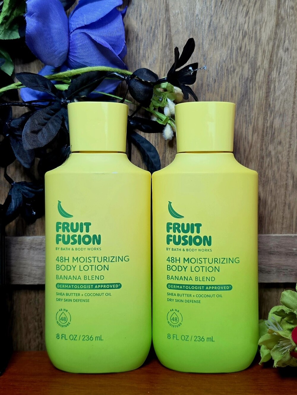 (2) Bath & Body Works Fruit Fusion Banana Blend Body Lotions